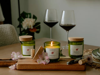 bougies avec déco
