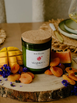 bougie viogner avec décoration