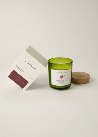 bougie merlot + boite